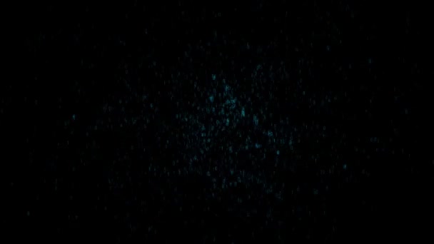 Число частиц ноль один, летящих в космической петле — стоковое видео
