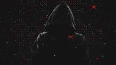 bir hacker silüeti