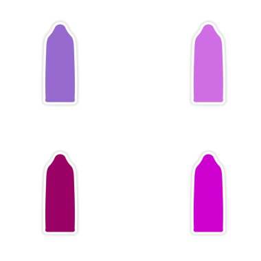 derleme gerçekçi etiket tasarım kağıt prezervatif üzerinde