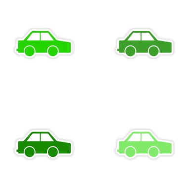 derleme gerçekçi etiket tasarım kağıt oyuncak makine üzerinde