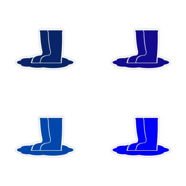 derleme gerçekçi etiket tasarım kağıt lastik çizme