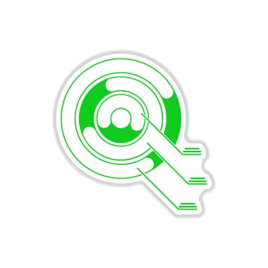 Beyaz arka plan şemasında kağıt etiket