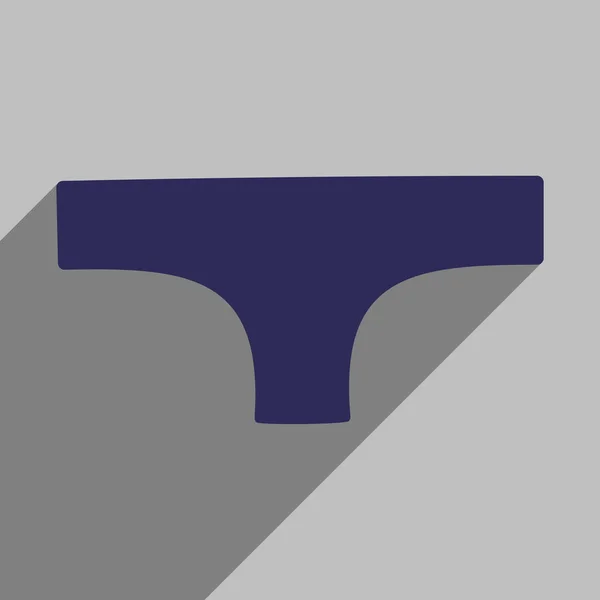 Ploché ikony s dlouhý stín dámské kalhotky — Stockový vektor