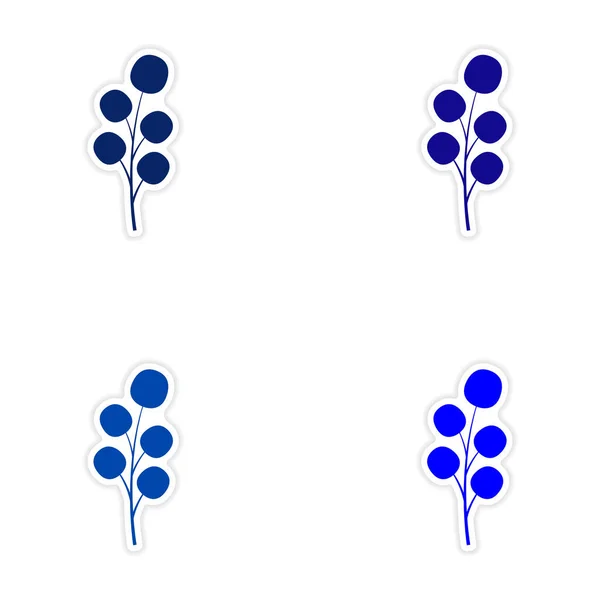 어셈블리 현실적인 스티커 디자인 종이에을 단풍합니다 — 스톡 벡터