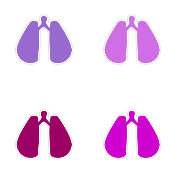 Wirtualny plik dziennika projektu realistyczne naklejki na papierze płuc — Wektor stockowy