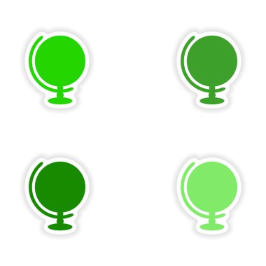 derleme gerçekçi etiket tasarım kağıt dünya üzerinde