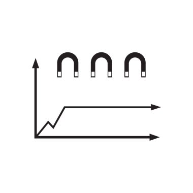 Siyah ve beyaz ekonomik grafik içinde düz simgesi
