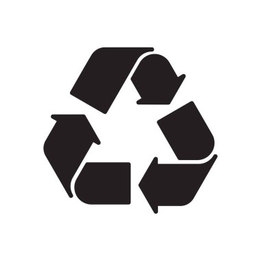 Siyah ve beyaz Eko oklar düz simgesi