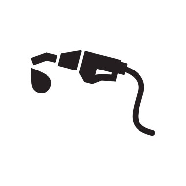 Siyah ve beyaz yakıt silah düz simgesi