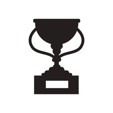 Siyah ve beyaz Futbol Kupası'nda düz simgesi