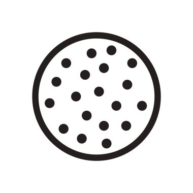 Düz simgesinde siyah-beyaz kurabiye