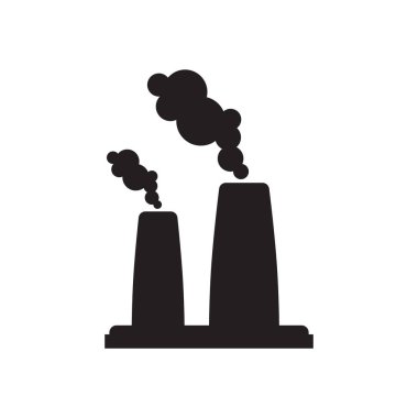 Siyah ve beyaz fabrikasında düz simgesi