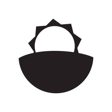 Düz kutsal kişilerin resmi içinde siyah ve beyaz günbatımı