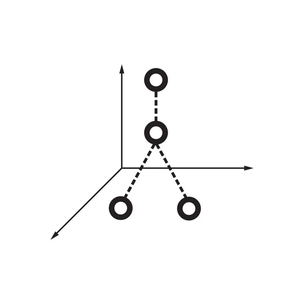 Platte pictogram in zwart-wit economische grafiek — Stockvector