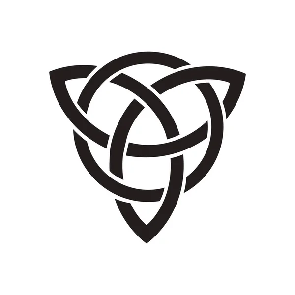 Flache Ikone im schwarz-weißen keltischen Symbol — Stockvektor