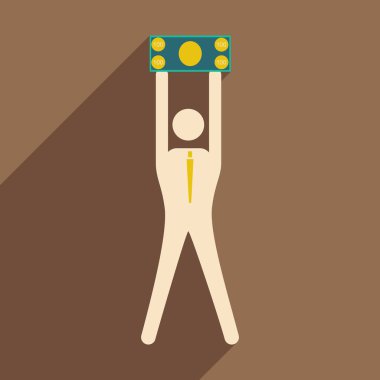 Düz tasarım modern vektör çizim simgesini sopa rakam Doları