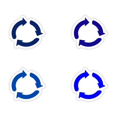 derleme gerçekçi etiket tasarım kağıt okları