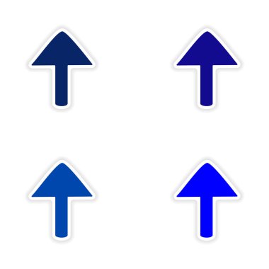 derleme gerçekçi etiket tasarım kağıt okları