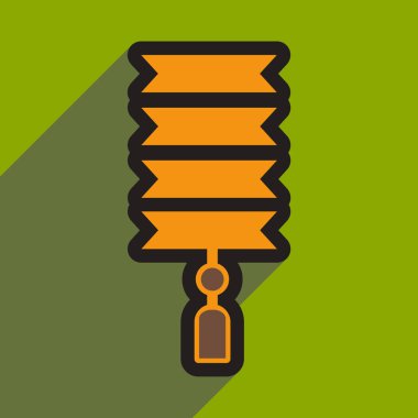 Yeşil zemin üzerine Japon lambaları