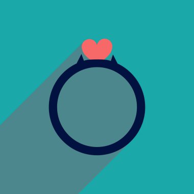 uzun gölge alyans ile düz simgesi