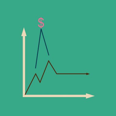 Şık arka plan parasal infographics düz web simgesi