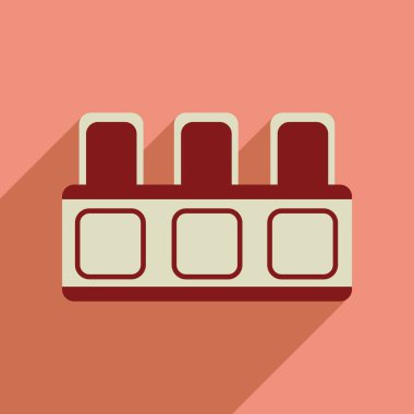 Uzun gölge yargı tribün ile düz web simgesi