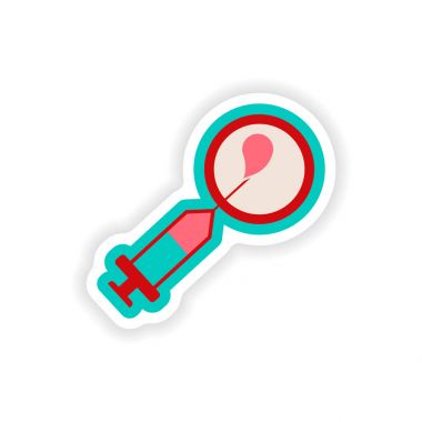 Kağıt etiket üzerinde beyaz arka plan suni tohumlama