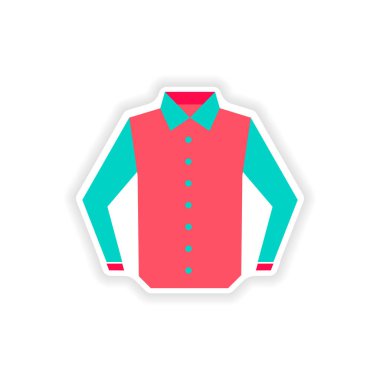 Beyaz arka plan gömlek şık kağıt etiket