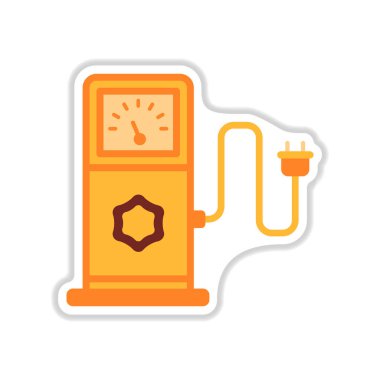 Kağıt etiket üzerinde beyaz arka plan Eko dolum