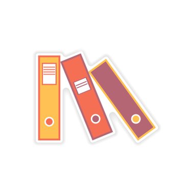 şık kağıt klasörler belgeler için etikette