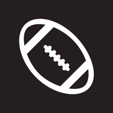 şık siyah-beyaz simge Amerikan ragbi topu