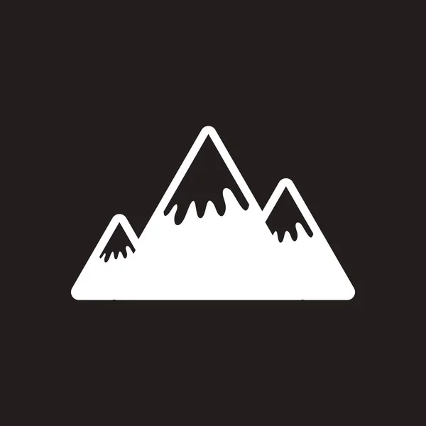 Elegante icono en blanco y negro Montaña canadiense — Vector de stock