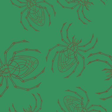 vektör örümcekler seamless modeli