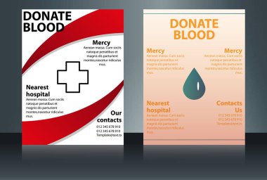 Sağlık ve tıbbi afiş broşür ve ilan tasarım düzeni vektör şablonu A4 boyutunda