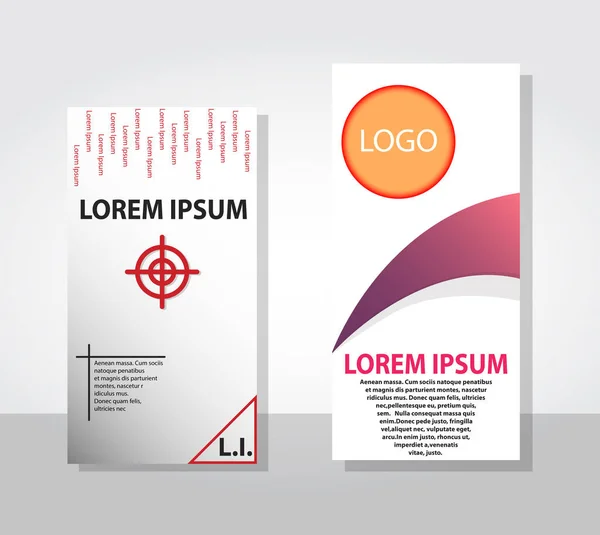 Folletos y folletos de negocios con elementos gráficos en forma de círculo. Plantilla vectorial en tamaño A4 . — Vector de stock