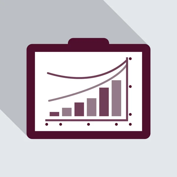 Schedule chart on table vector. Economic visualization information, business report graph illustration — Stock Vector