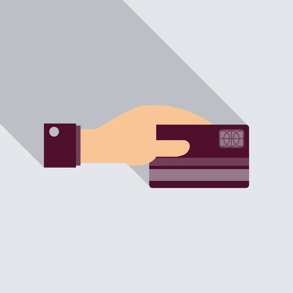 Business man hand holding credit card in vector format
