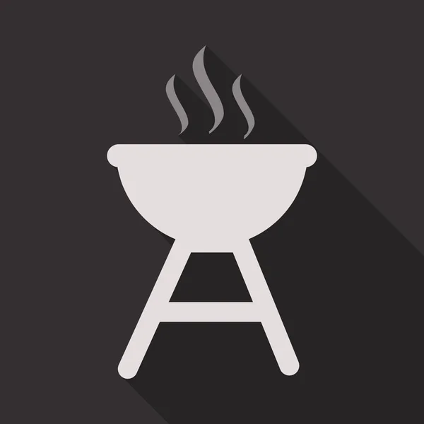 BBQ partie bannière grill avec feu isolé sur fond — Image vectorielle