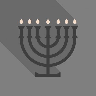 Menorah 9 mum Pyres vektör çizim. Hanuka tatil öğe. Chanukah veya ışık Festivali kutlama Yahudi simgesi. Bayram of özveri lamba simgesini veya şenlik şimdi madde.