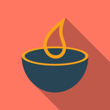 Çamın dalları ile bir kase içinde mum. Yılbaşı süsleme vektör çizim.