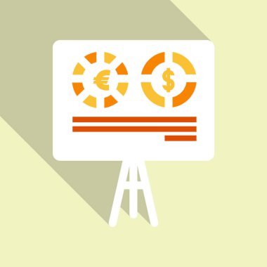 Soyut kavram monitörlerle gölge ile düz stil Analytics'te bilgi.