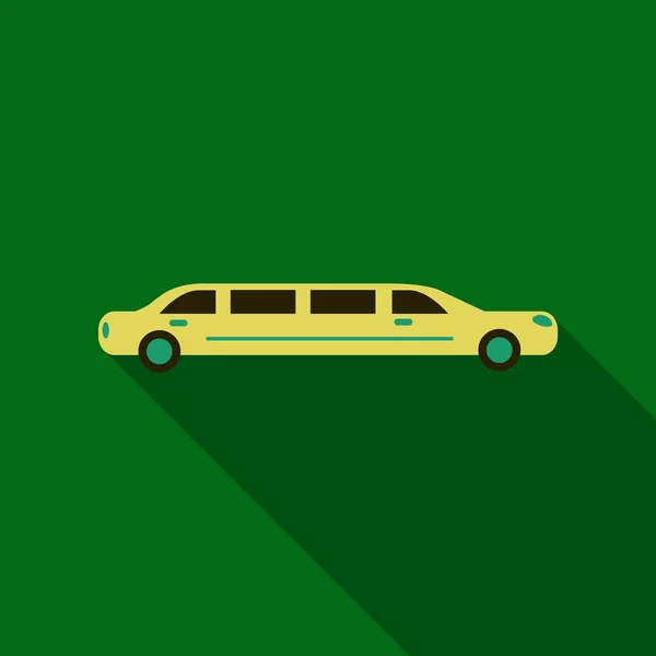 Limousine de couleur. limousine. corbillard. Illustration vectorielle plate. Isoler. Véhicule de luxe. Vue latérale — Image vectorielle