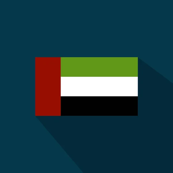 Bandera de Emiratos Árabes Unidos, Emiratos Árabes Unidos Ilustración de vectores de iconos, Bandera nacional para el país de Emiratos Árabes Unidos aislado, ilustración de vectores de banderas. Ilustración vectorial eps10 . — Vector de stock