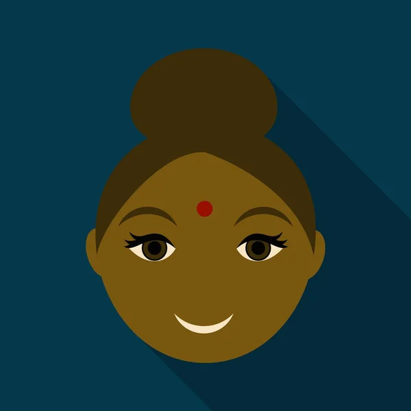 Icono de mujer india. Ilustración simple de la mujer india icono de vector para la web — Archivo Imágenes Vectoriales