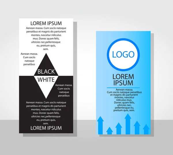 Folletos y folletos de negocios con elementos gráficos en forma de círculo. Plantilla vectorial en tamaño A4 . — Vector de stock
