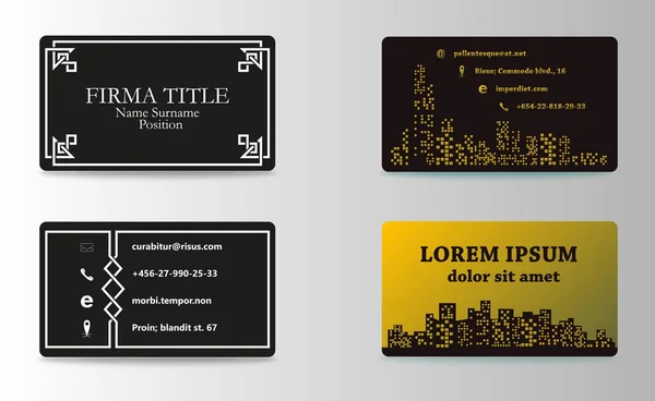 Набор современных шаблонов печати визитных карточек. Личная визитная карточка с логотипом компании. trending design. Векторная иллюстрация — стоковый вектор