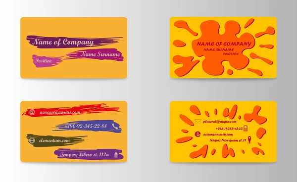 Vektör modern yaratıcı ve eğilimleri iş kartları koleksiyonu ayarla — Stok Vektör