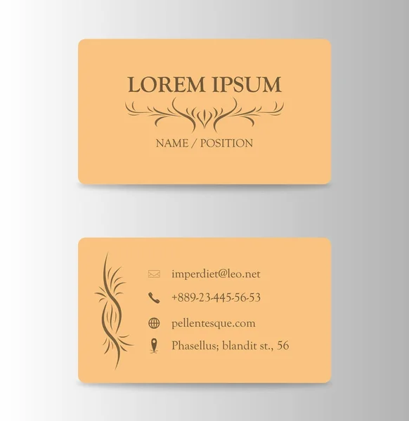business card with wooden pattern