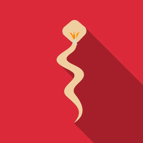 Icono plano de serpiente o serpiente reptil para aplicaciones y sitios web de animales — Vector de stock