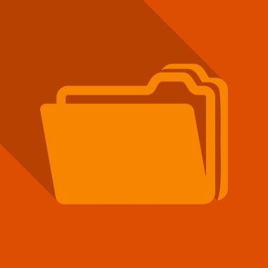 Boş klasör renk, gölge ile düz stil 2 dosyaları ekle. İş tanıtımı illüstrasyon kart el ilanı viraj